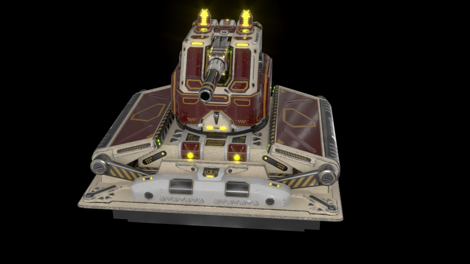 Imperial Medium Cannon 3D model_21