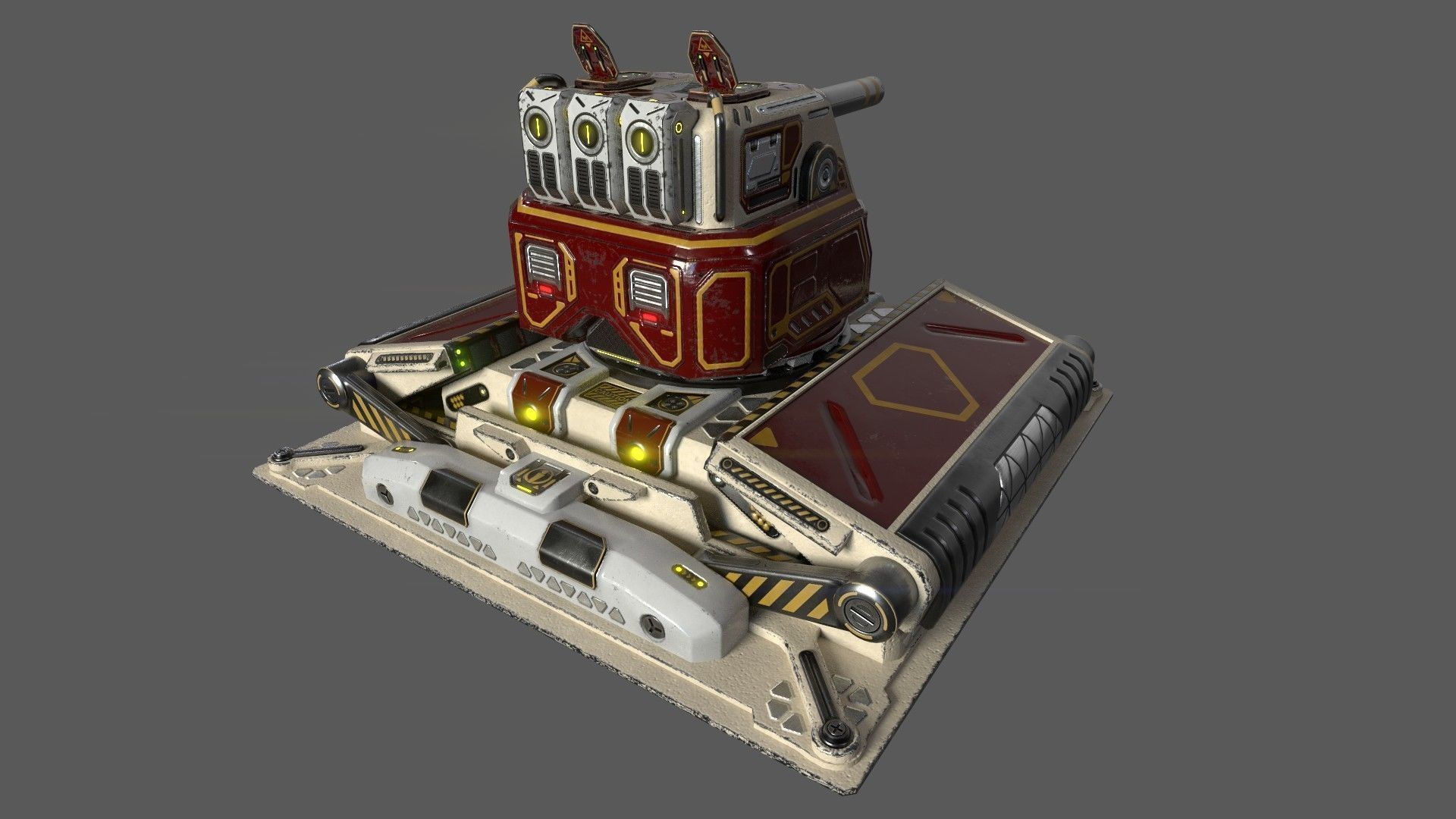 Imperial Medium Cannon 3D model_3