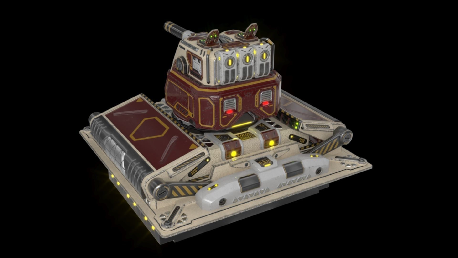 Imperial Medium Cannon 3D model_15