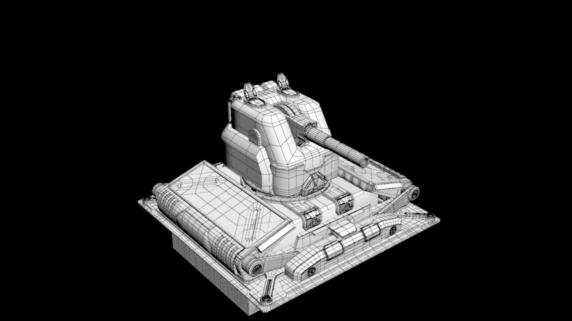 Imperial Medium Cannon 3D model_7