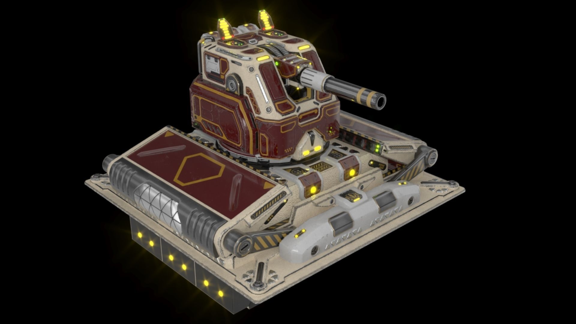 Imperial Medium Cannon 3D model_23