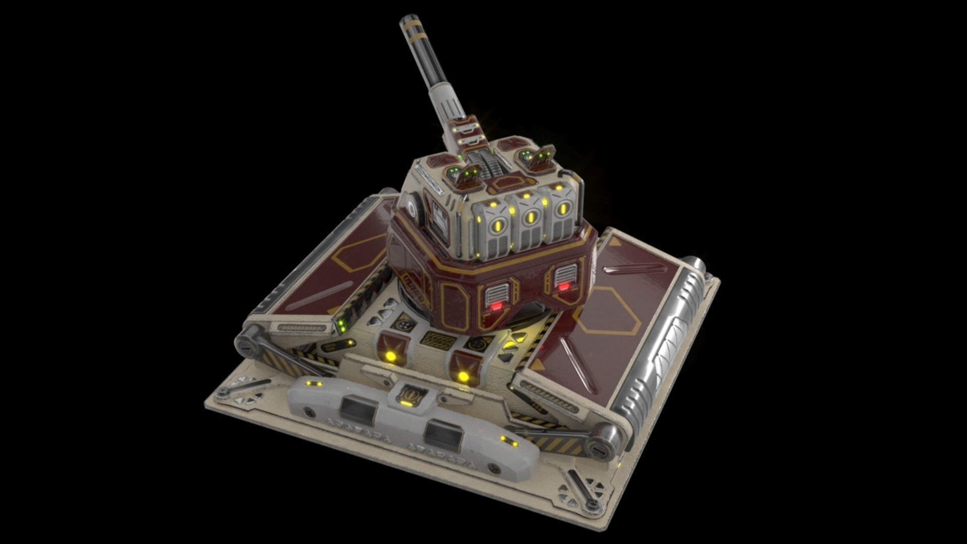 Imperial Medium Cannon 3D model_6