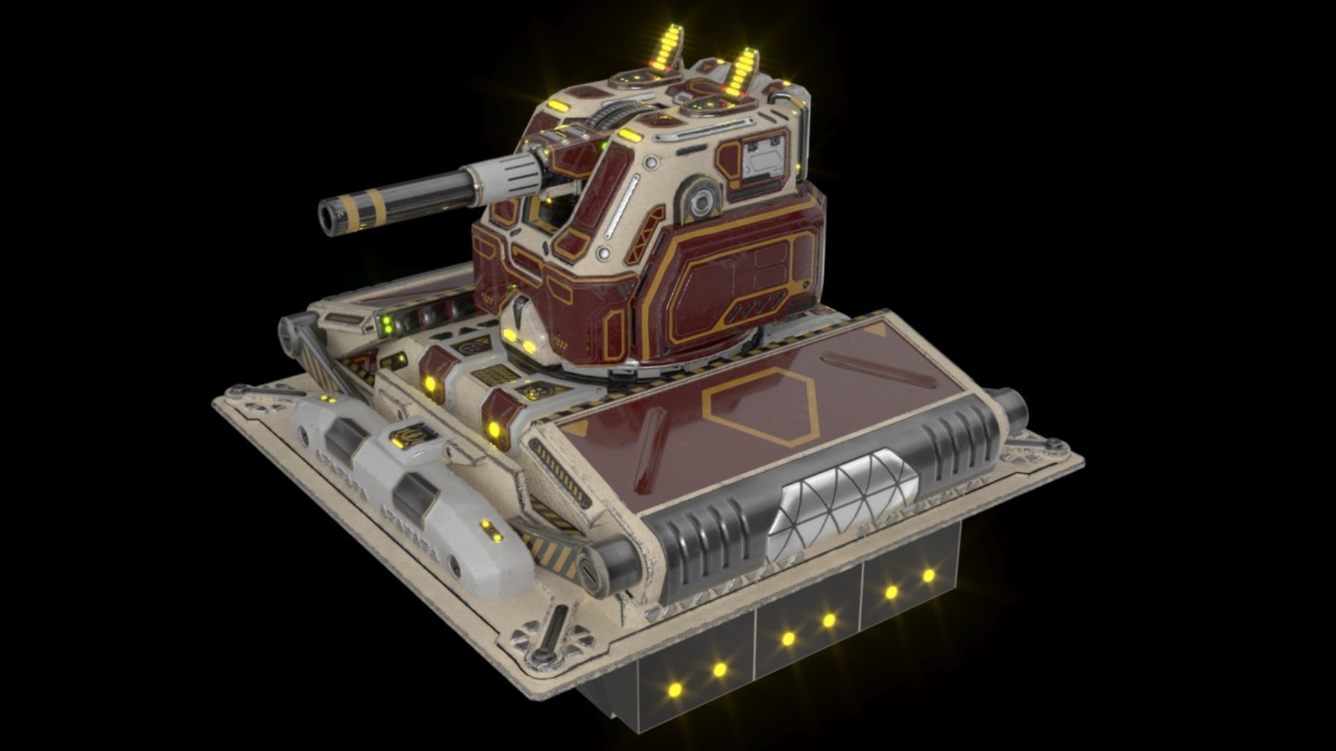 Imperial Medium Cannon 3D model_19