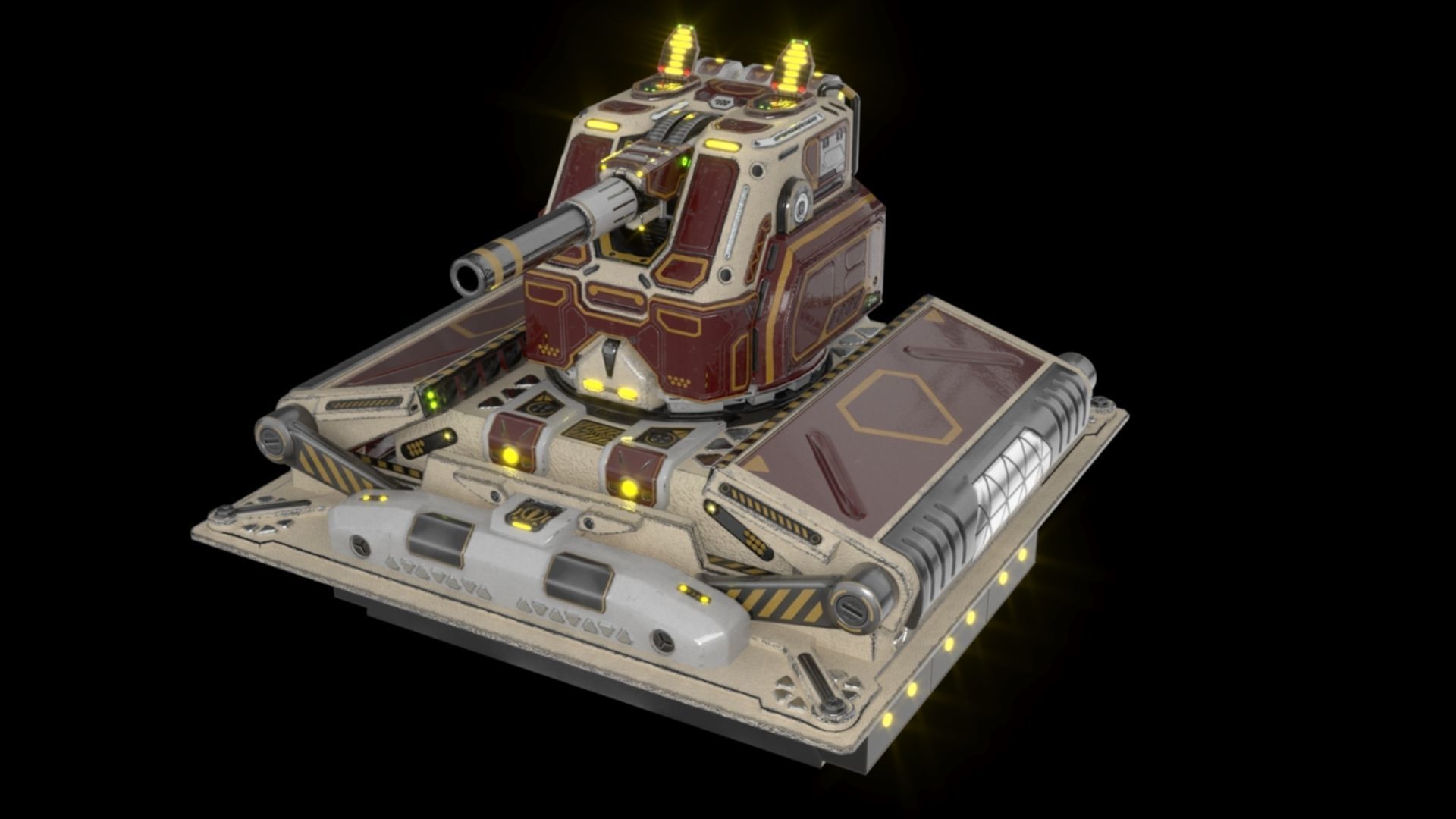 Imperial Medium Cannon 3D model_20