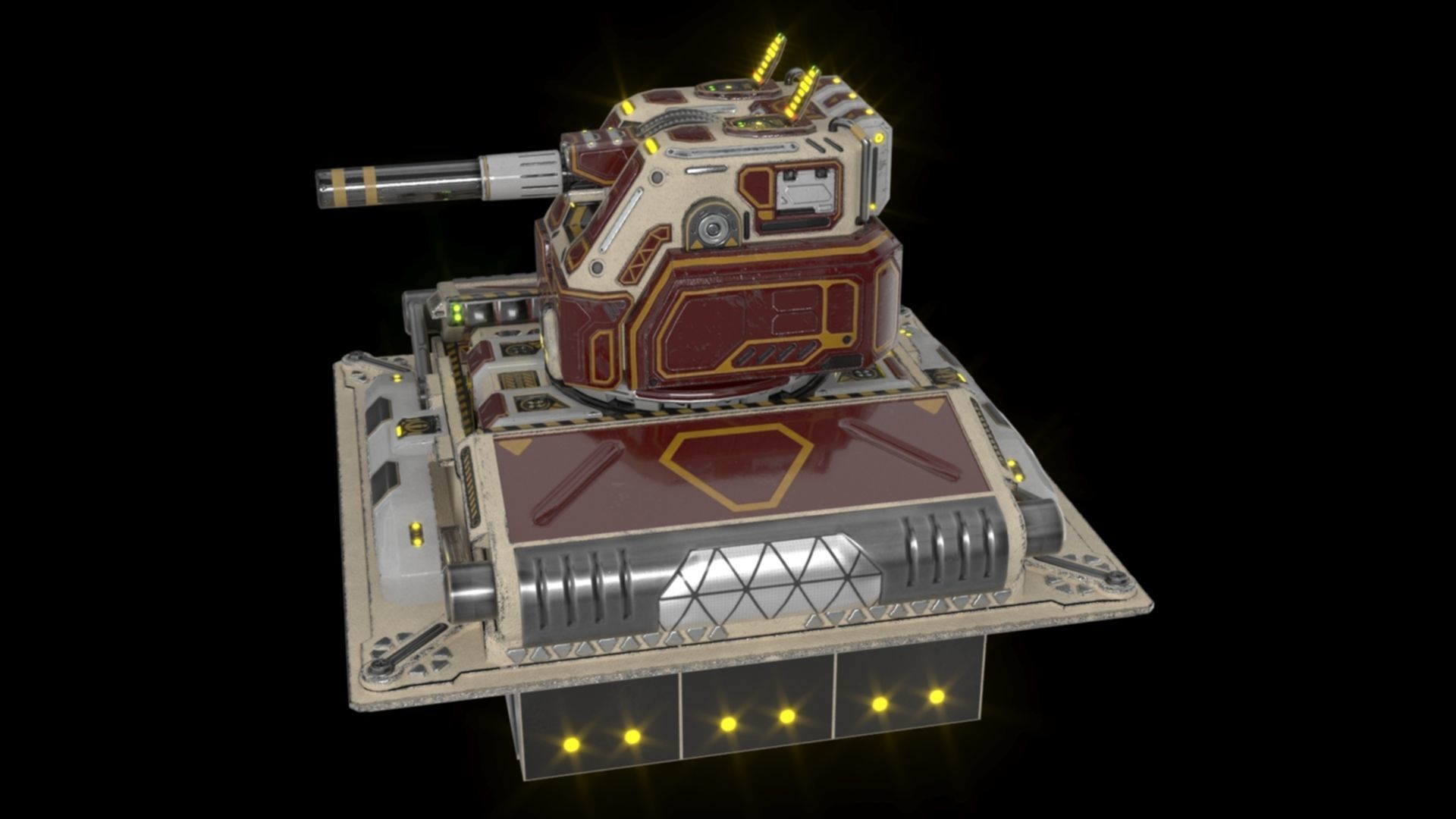 Imperial Medium Cannon 3D model_18