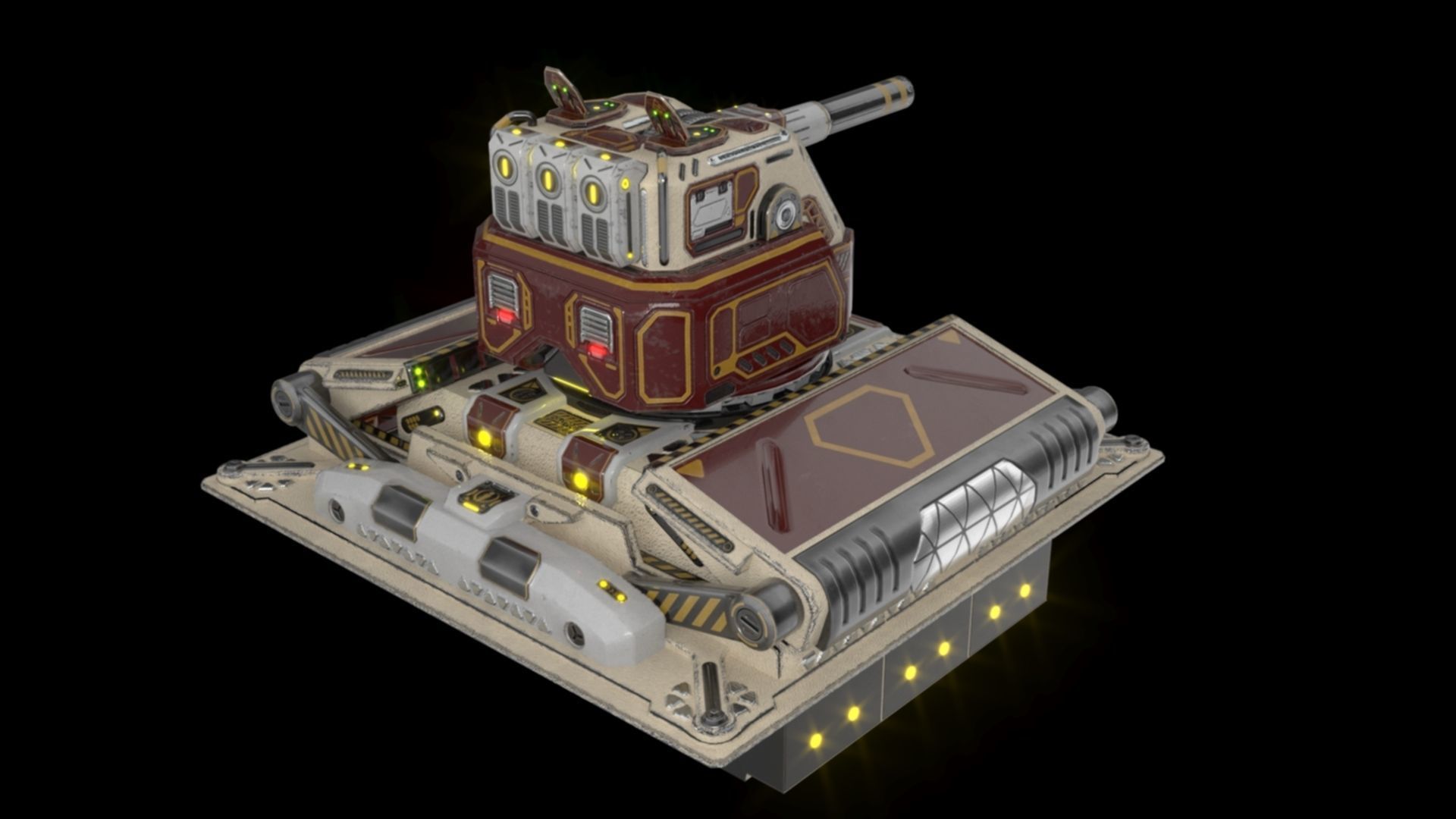 Imperial Medium Cannon 3D model_12