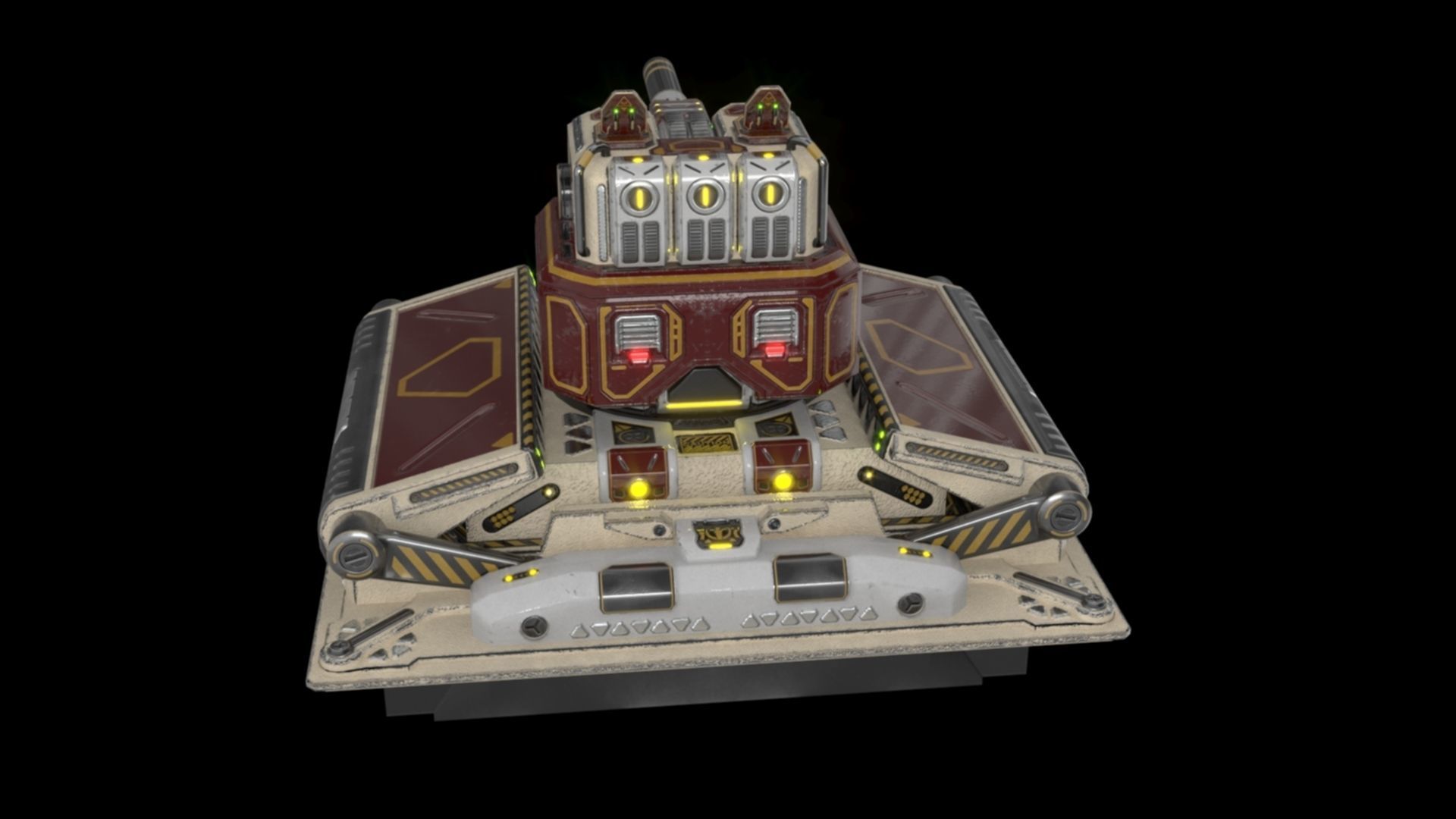 Imperial Medium Cannon 3D model_14