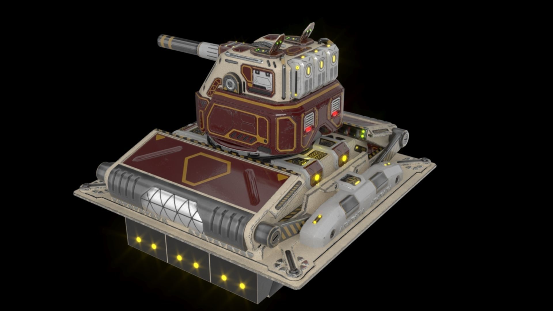 Imperial Medium Cannon 3D model_16