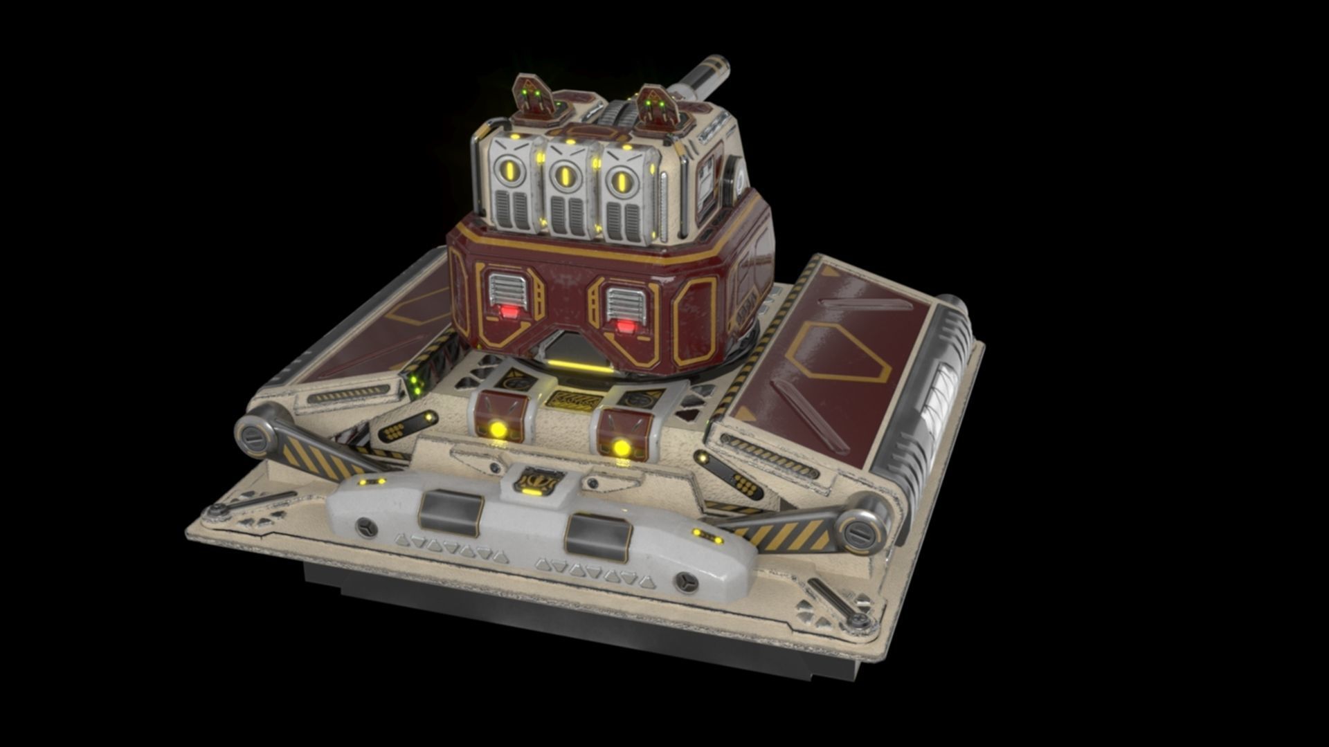 Imperial Medium Cannon 3D model_13