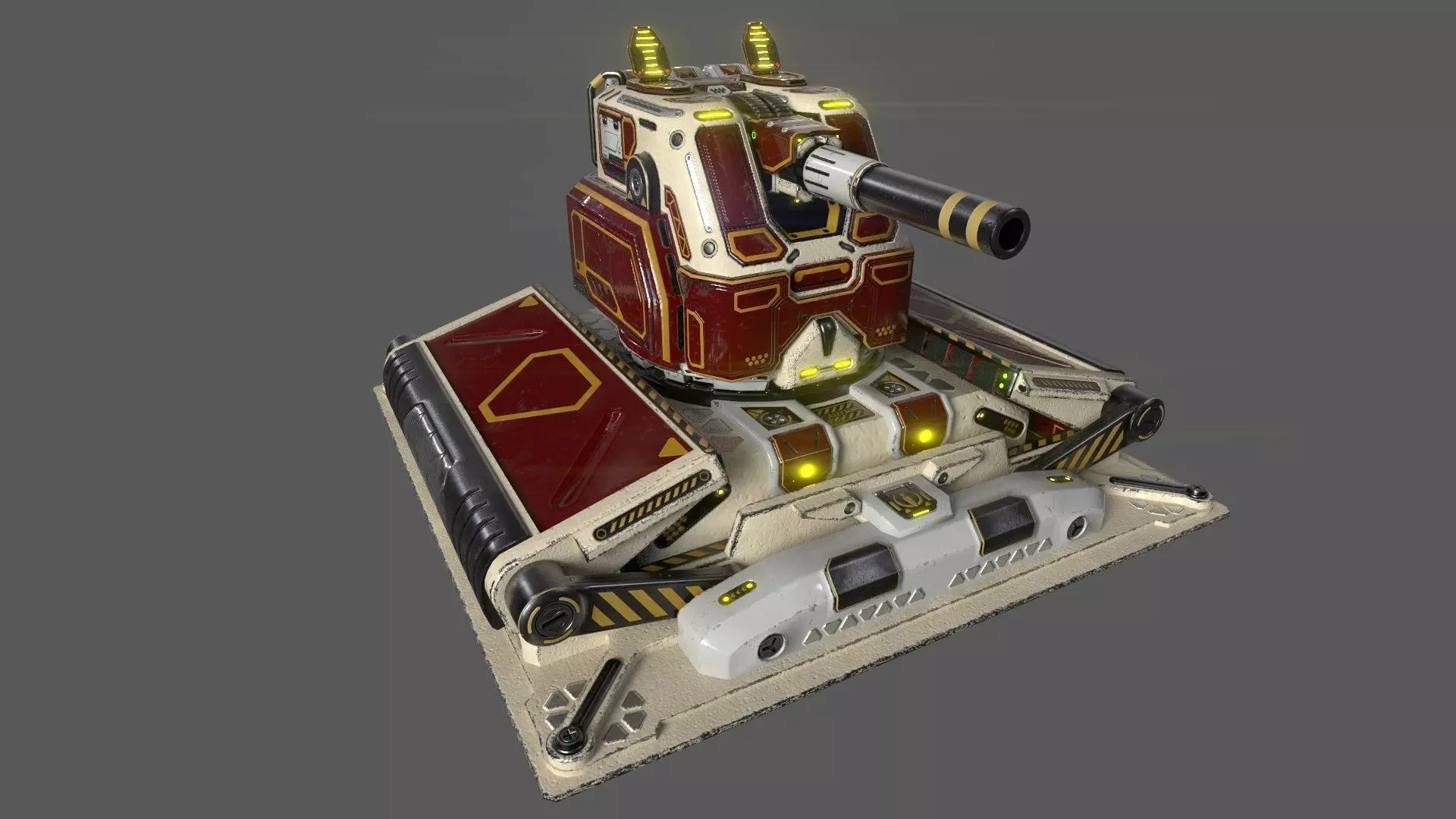 Imperial Medium Cannon 3D model_0