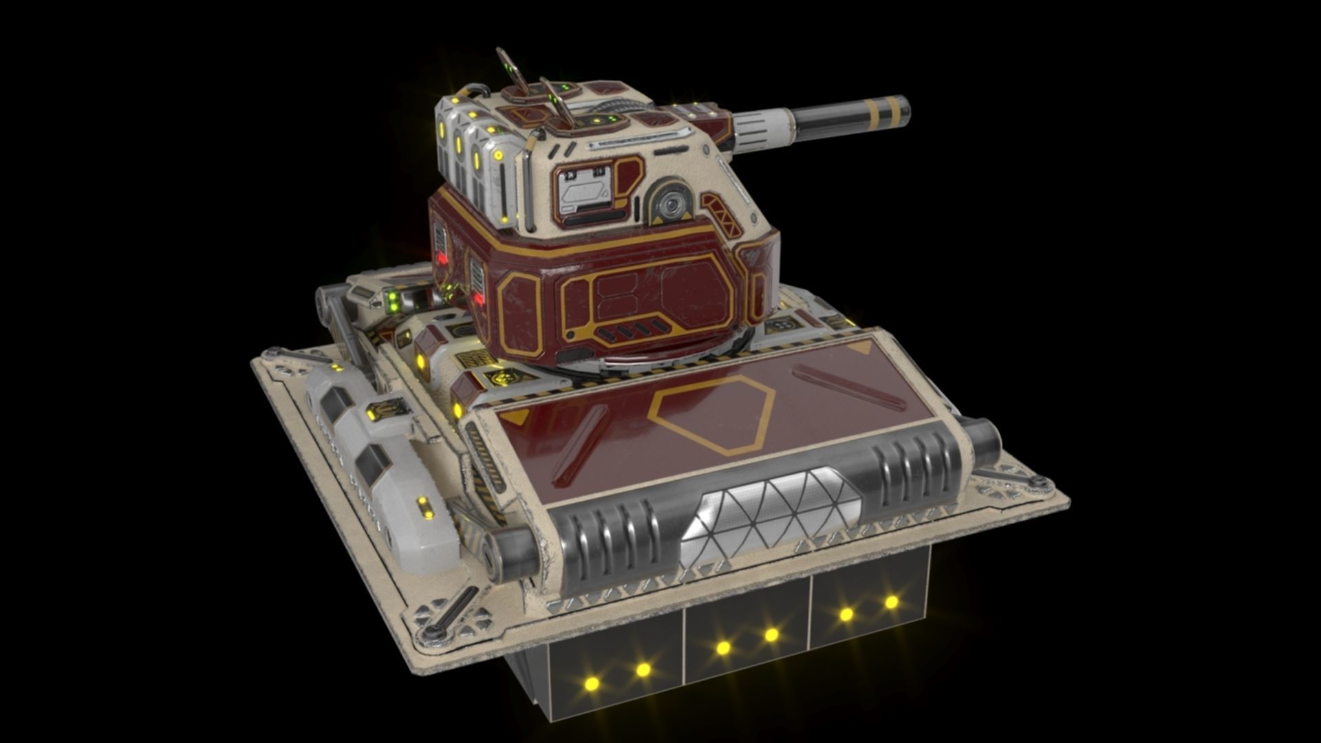 Imperial Medium Cannon 3D model_11