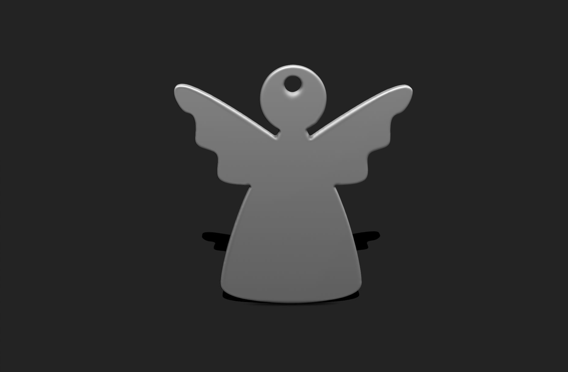 3D Angel Shape Pendant - Plate - Plaque - Decor - Jewelry 09 3D print model_6