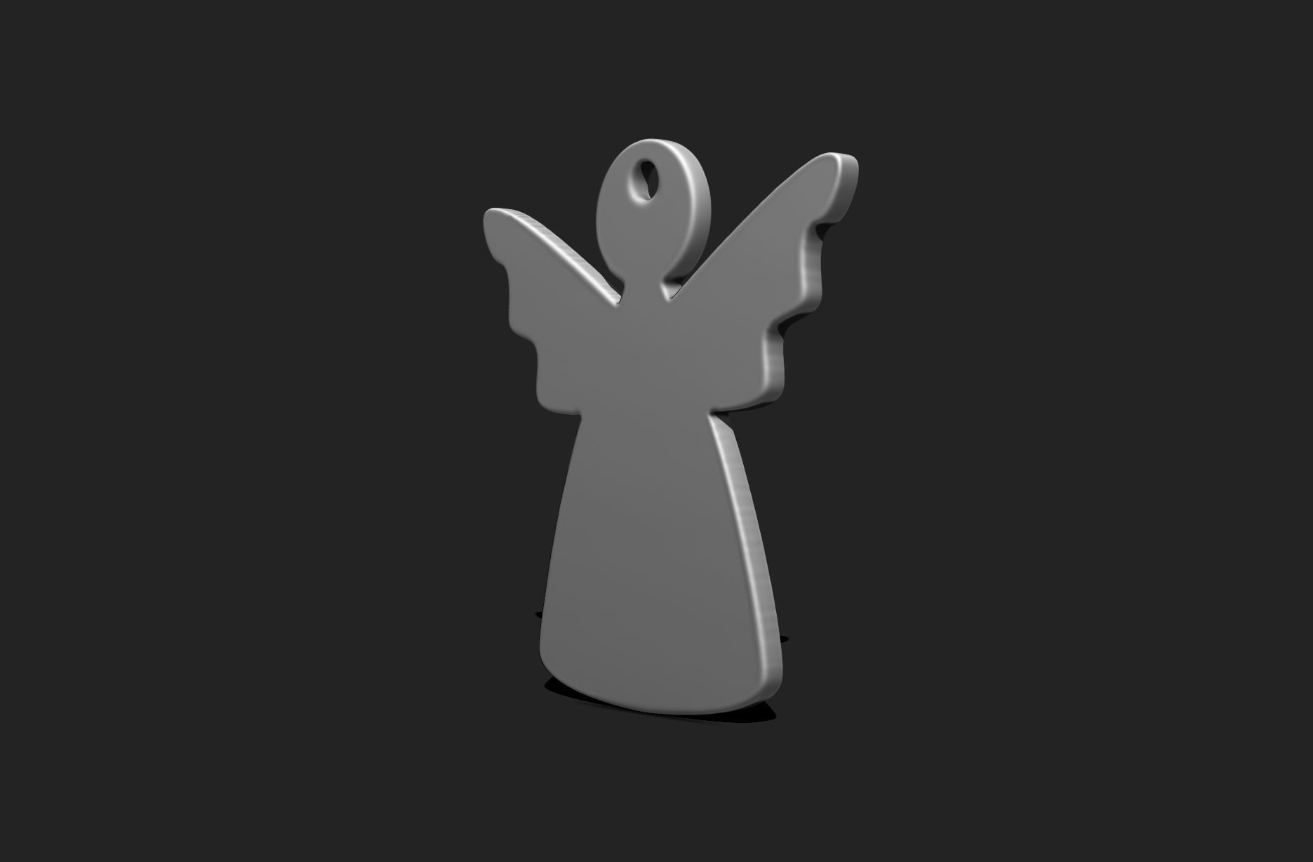 3D Angel Shape Pendant - Plate - Plaque - Decor - Jewelry 09 3D print model_5