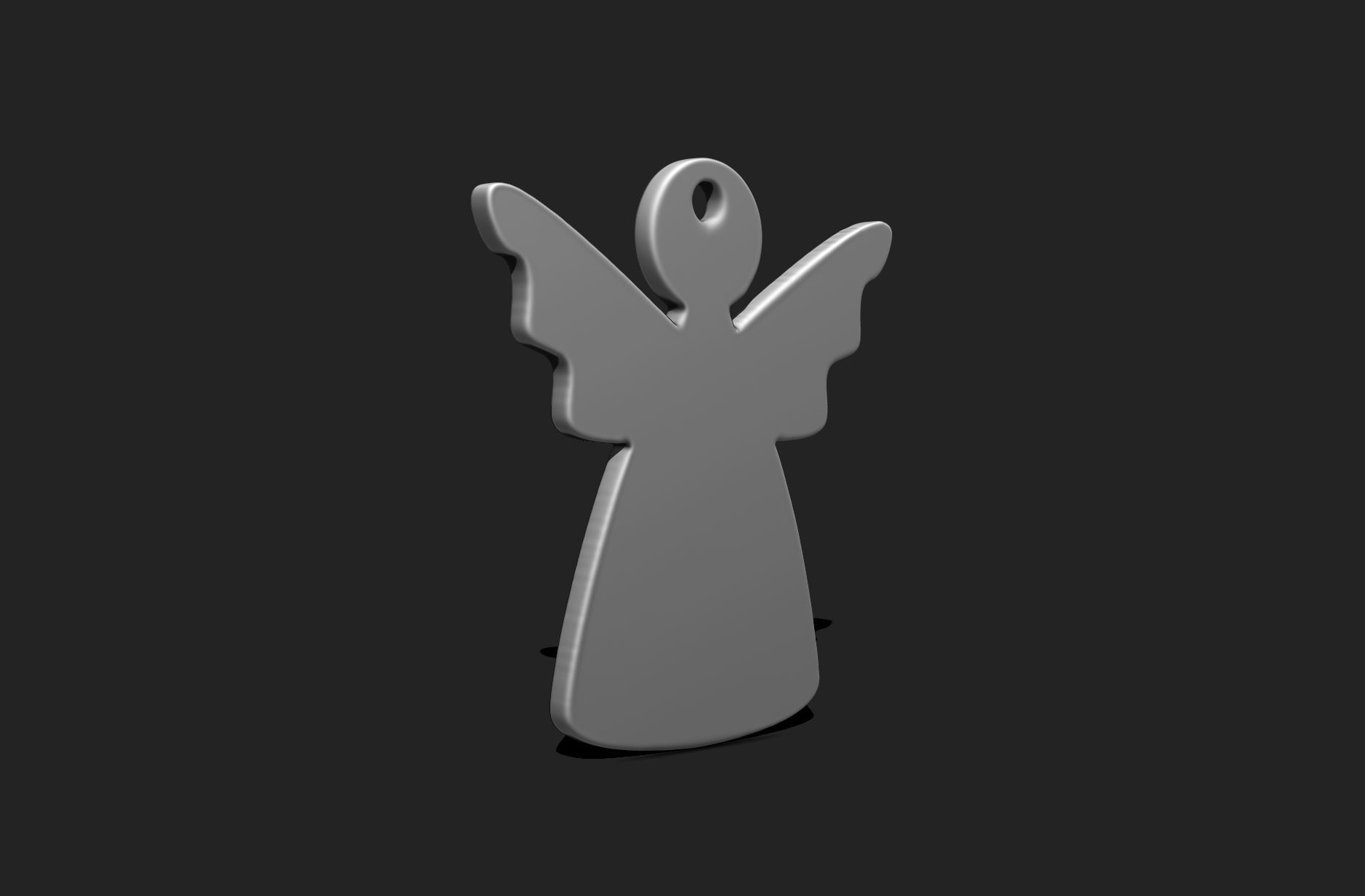3D Angel Shape Pendant - Plate - Plaque - Decor - Jewelry 09 3D print model_3