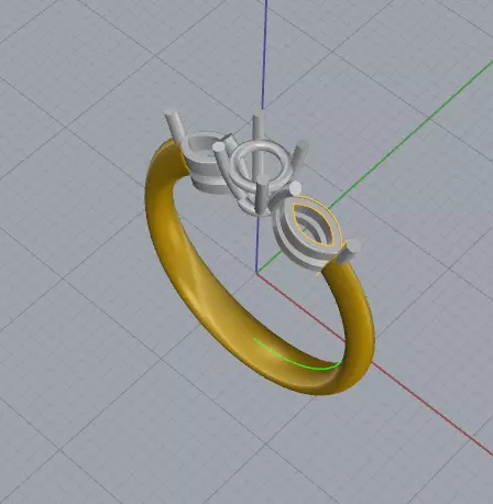 YD101 ring 3D print model_0