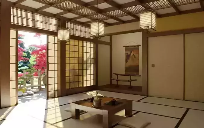 Japanese Oriental Interior Scene Archinteriors Vol 6