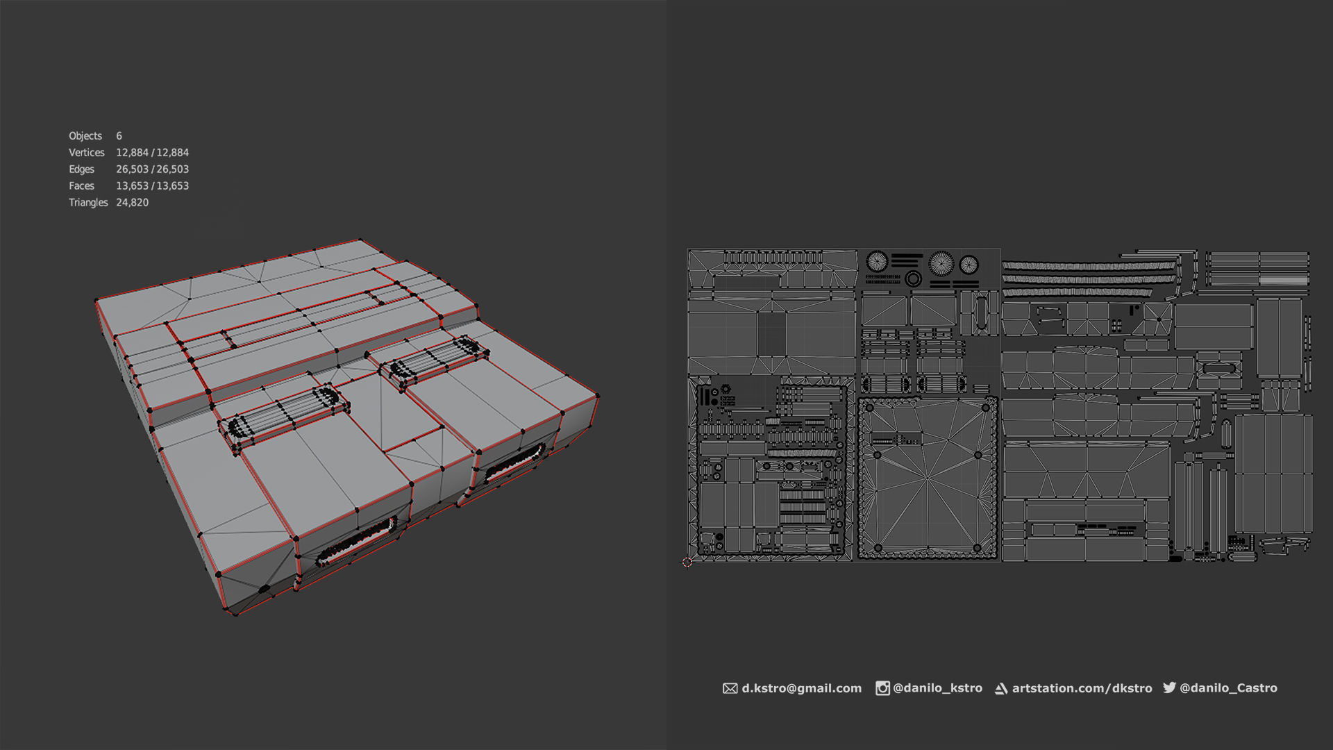 Super Nintendo Console - Lowpoly - 4k Textures Low-poly 3D model_8