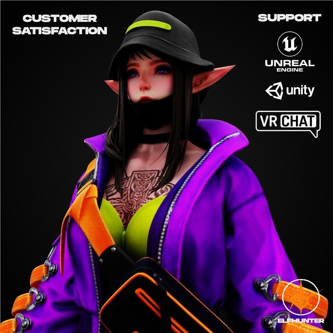 3D model EXCLUSIVE ELF HUNTER EDITION RIGGED CHARACTER ELF HYPEBEAST VR ...