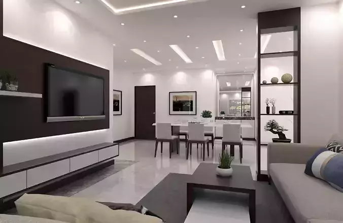 VILLA INTERIOR 3D MODEL