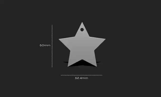 3D Star Shape Pendant - Plate - Plaque - Decor - Jewelry 10 3D print model