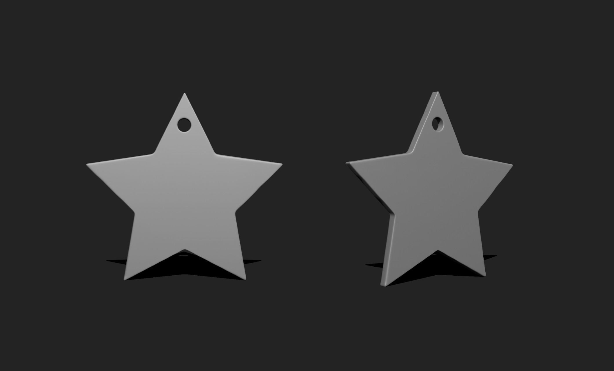 3D Star Shape Pendant - Plate - Plaque - Decor - Jewelry 10 3D print model_1