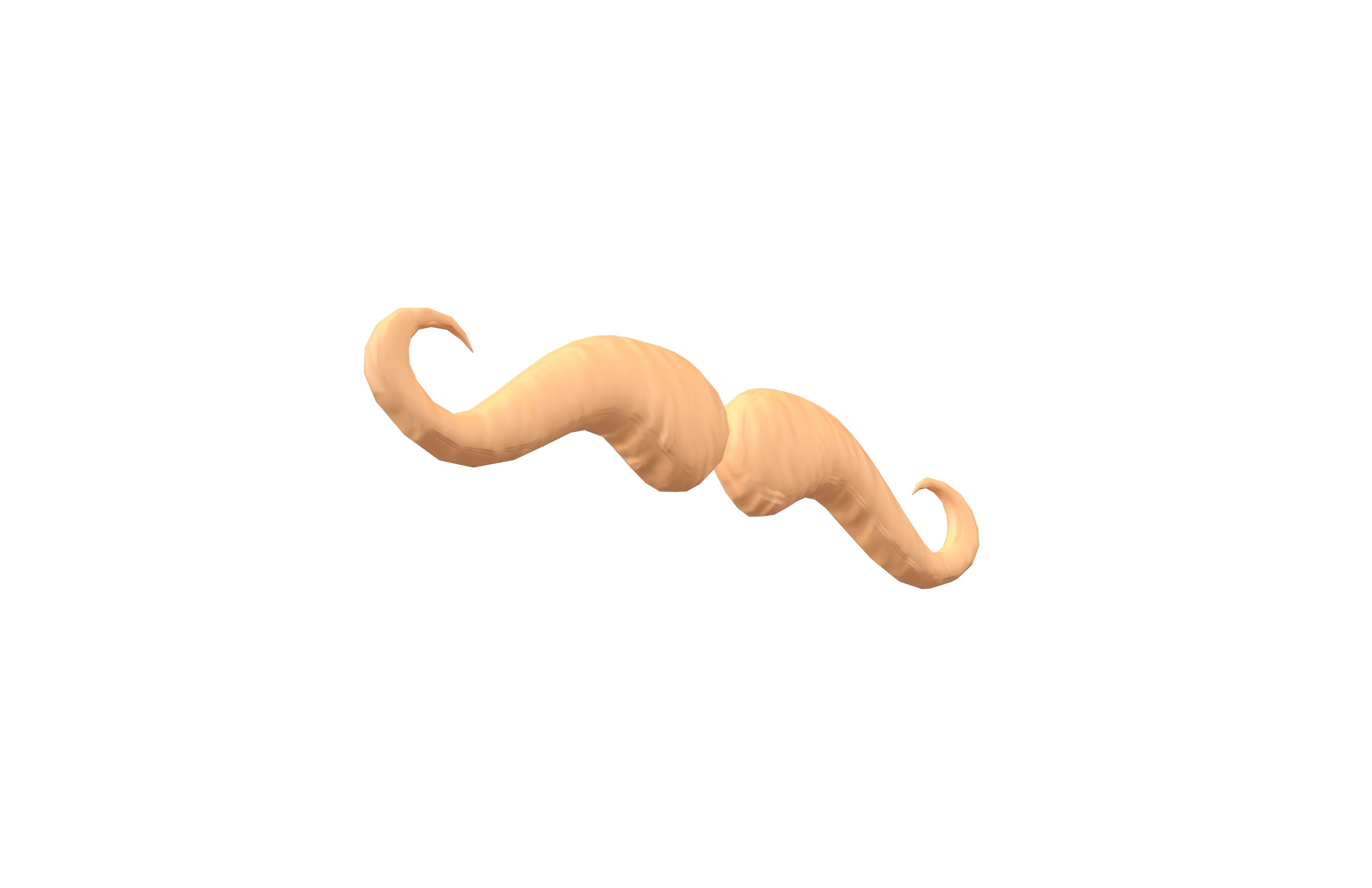 Cartoon Mustache v7 003 Low-poly 3D model_3