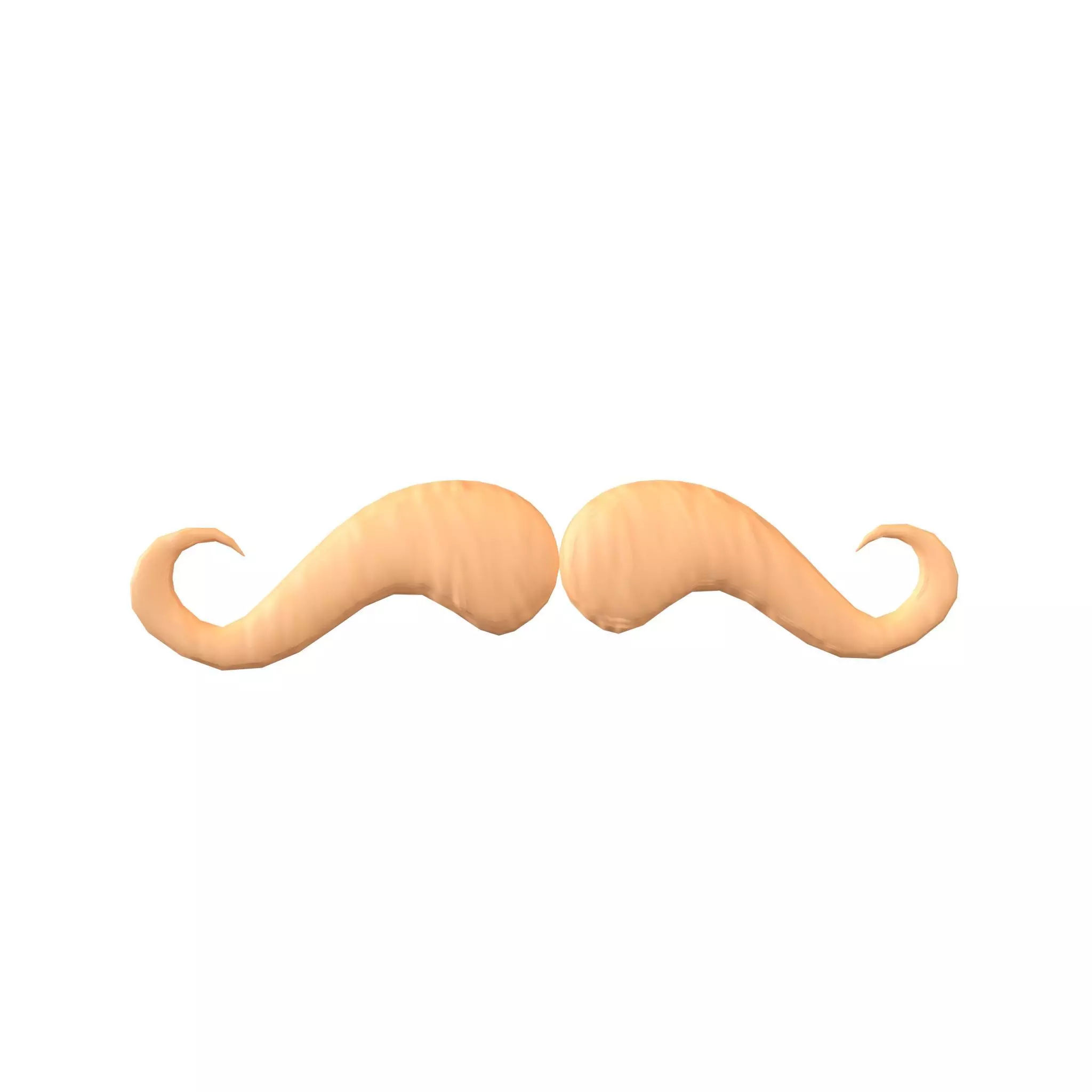 Cartoon Mustache v7 003 Low-poly 3D model_0