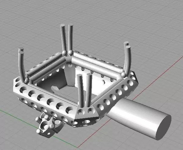YD102 electronic ring with beads 3D print model_0