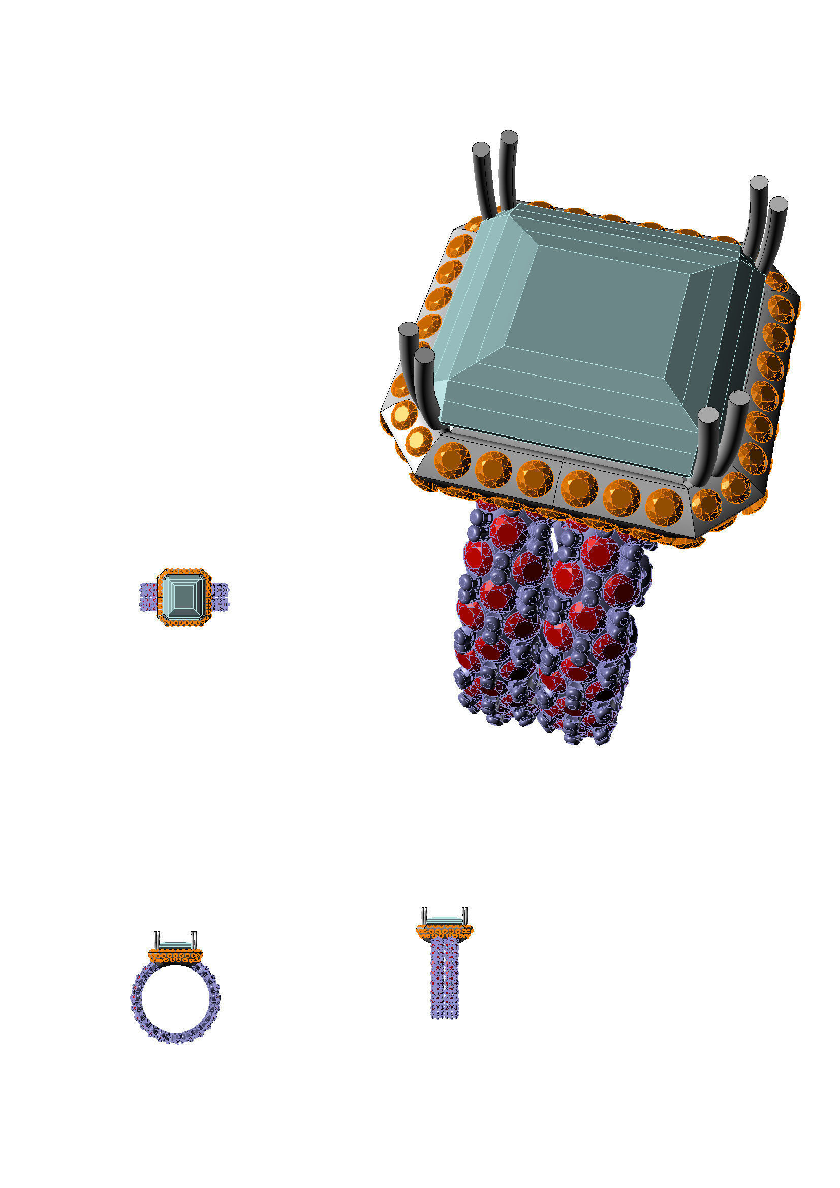 YD102 electronic ring with beads 3D print model_7