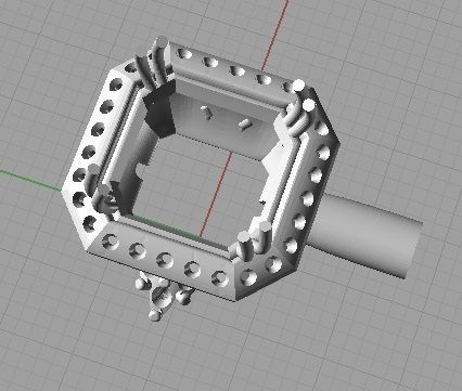 YD102 electronic ring with beads 3D print model_2