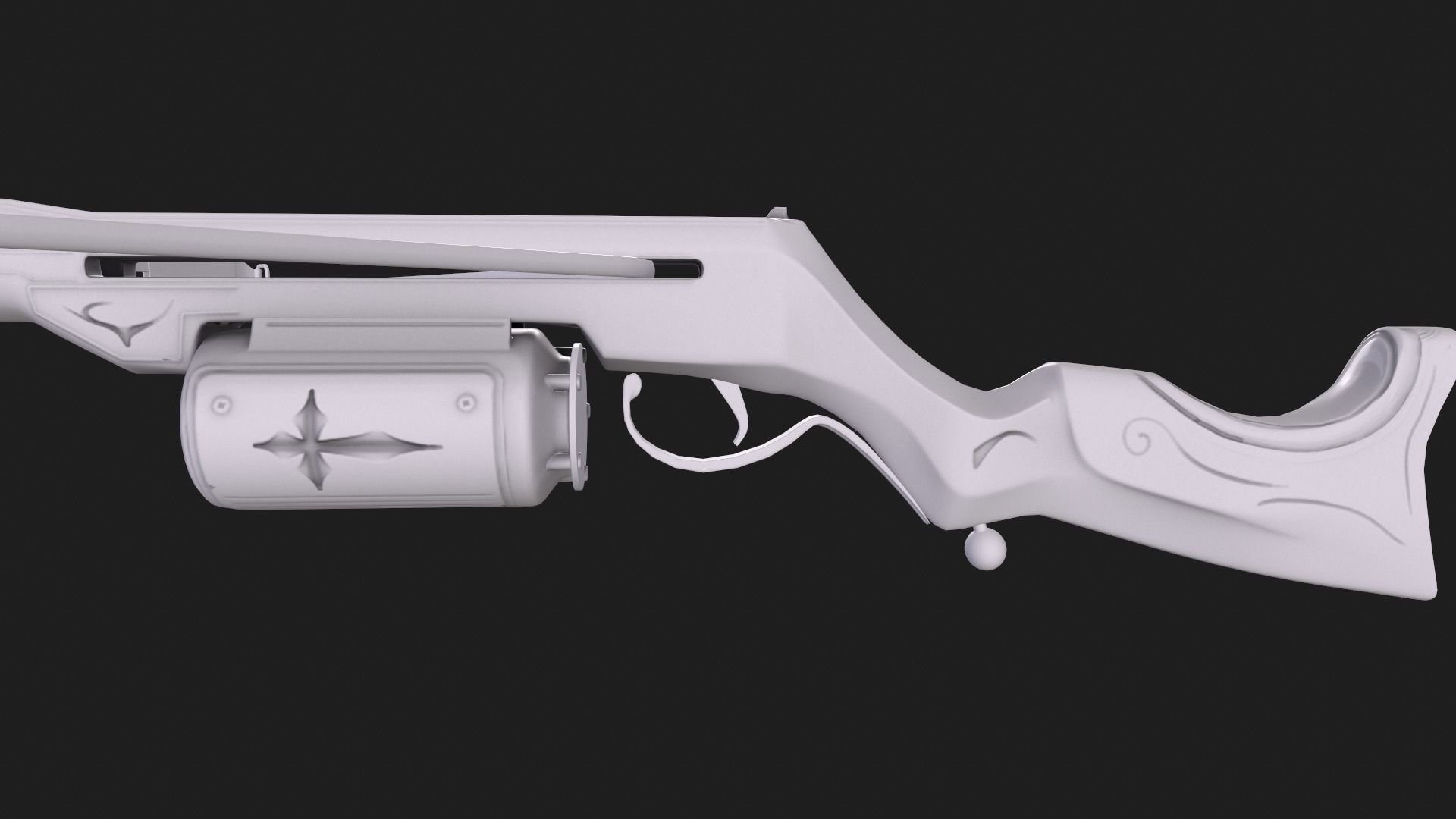 Crossbow Shotgun Low-poly 3D model_6