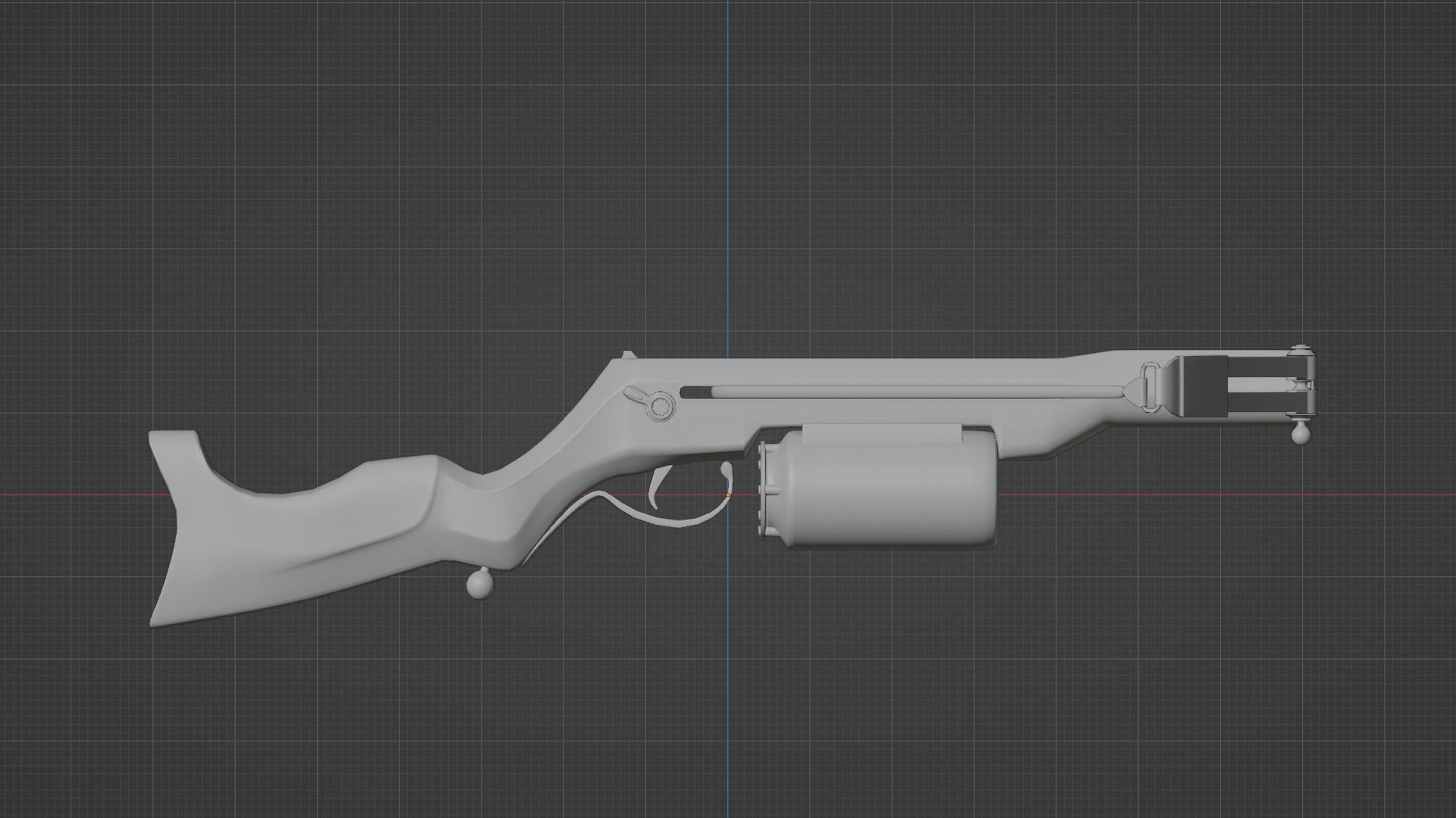 Crossbow Shotgun Low-poly 3D model_8