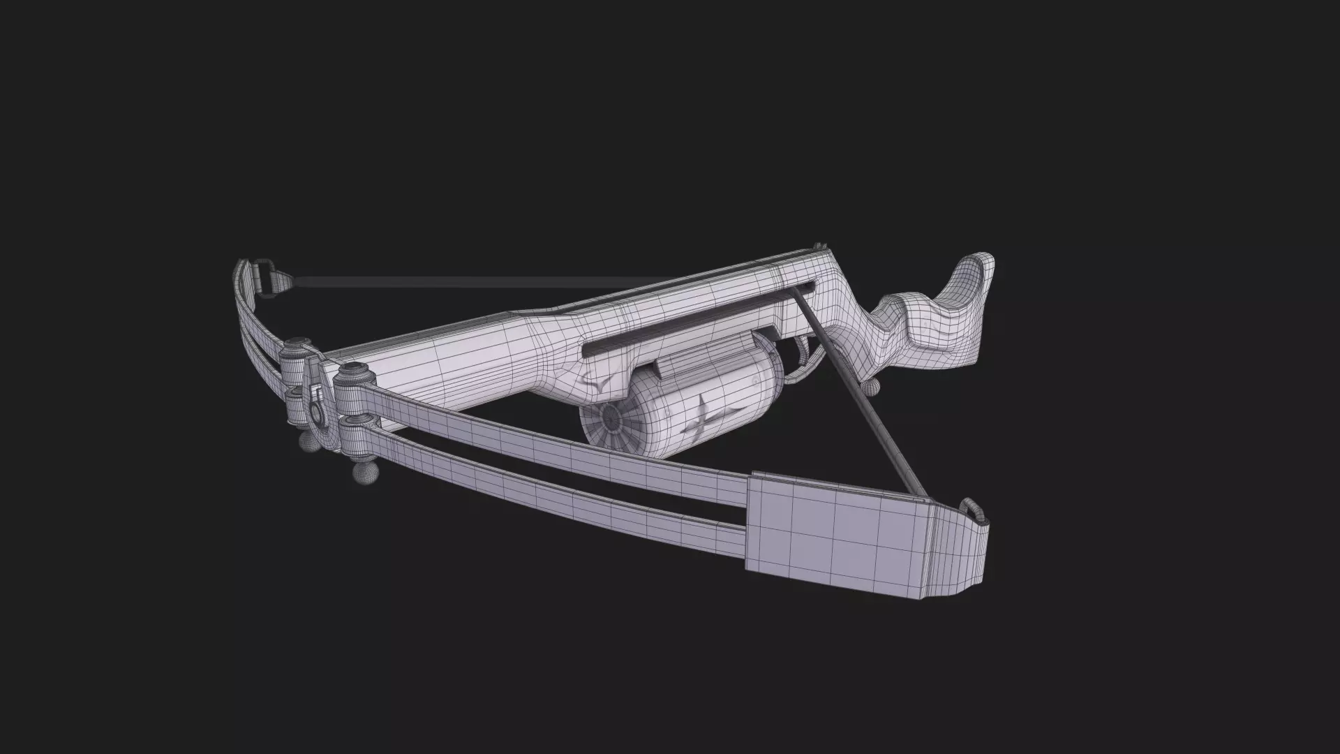 Crossbow Shotgun Low-poly 3D model_0