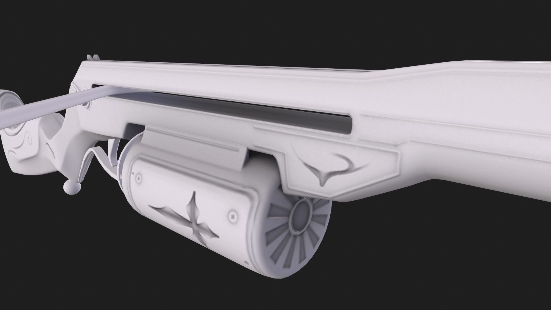 Crossbow Shotgun Low-poly 3D model_3