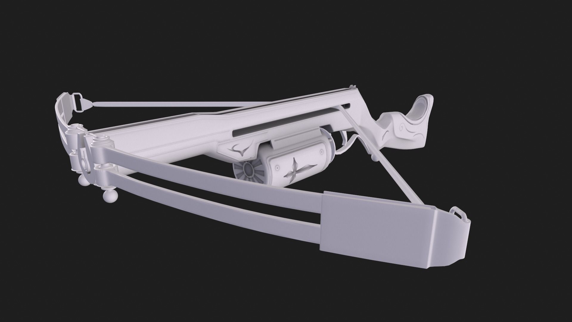 Crossbow Shotgun Low-poly 3D model_4