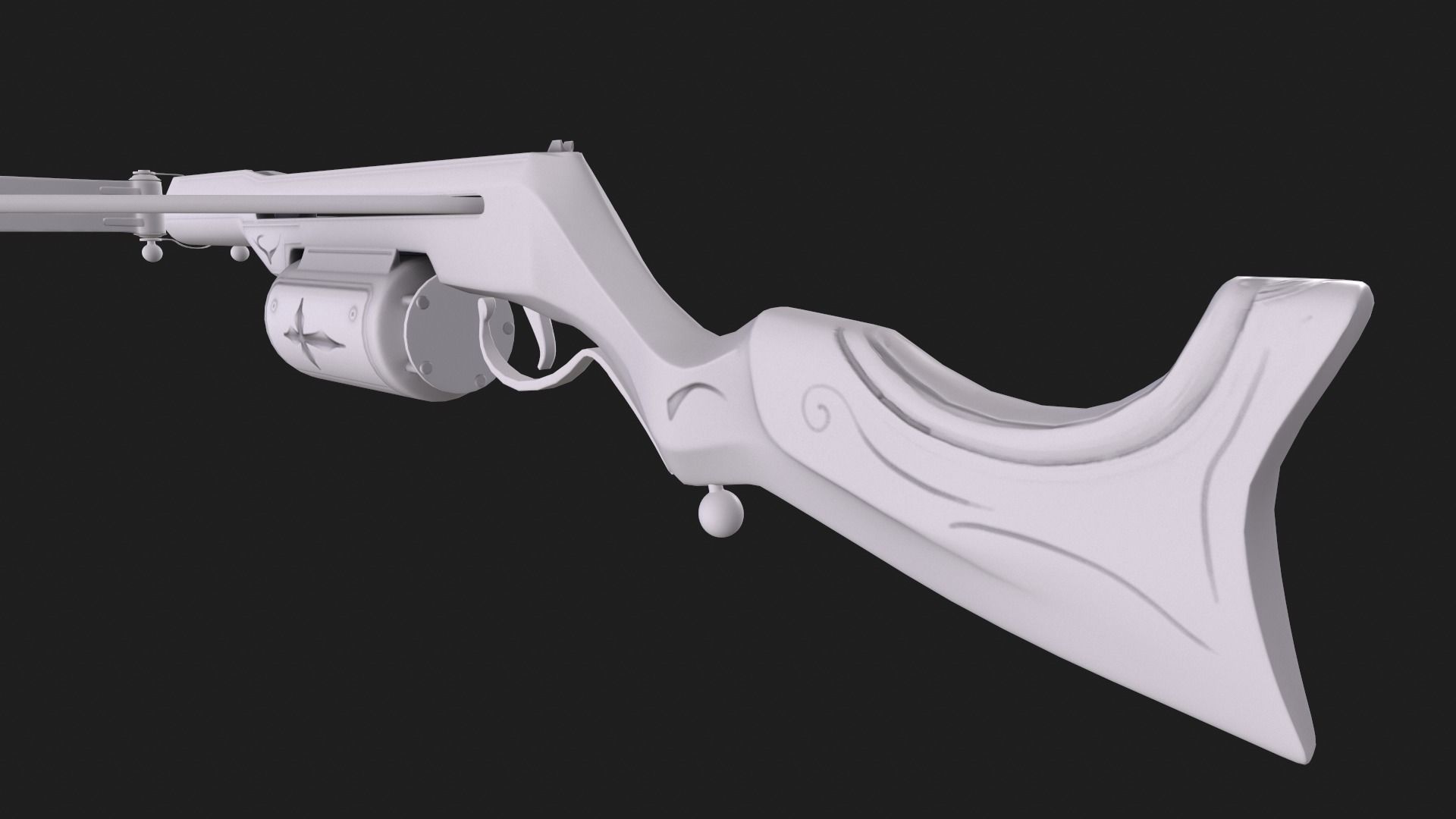 Crossbow Shotgun Low-poly 3D model_5
