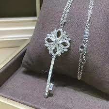 YD104 emerald and diamond key pendant 3D print model_5