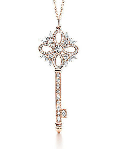 YD104 emerald and diamond key pendant 3D print model