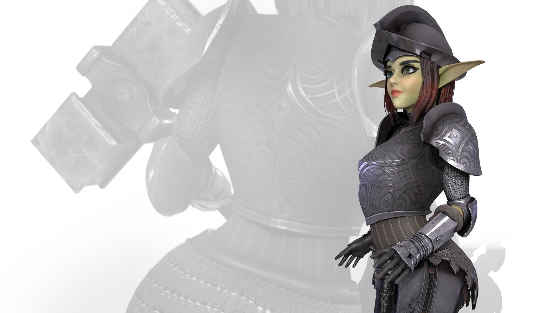 Goblin Knight Low-poly 3D model_8