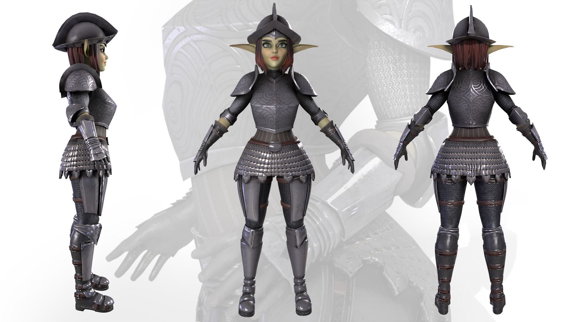 Goblin Knight Low-poly 3D model_6