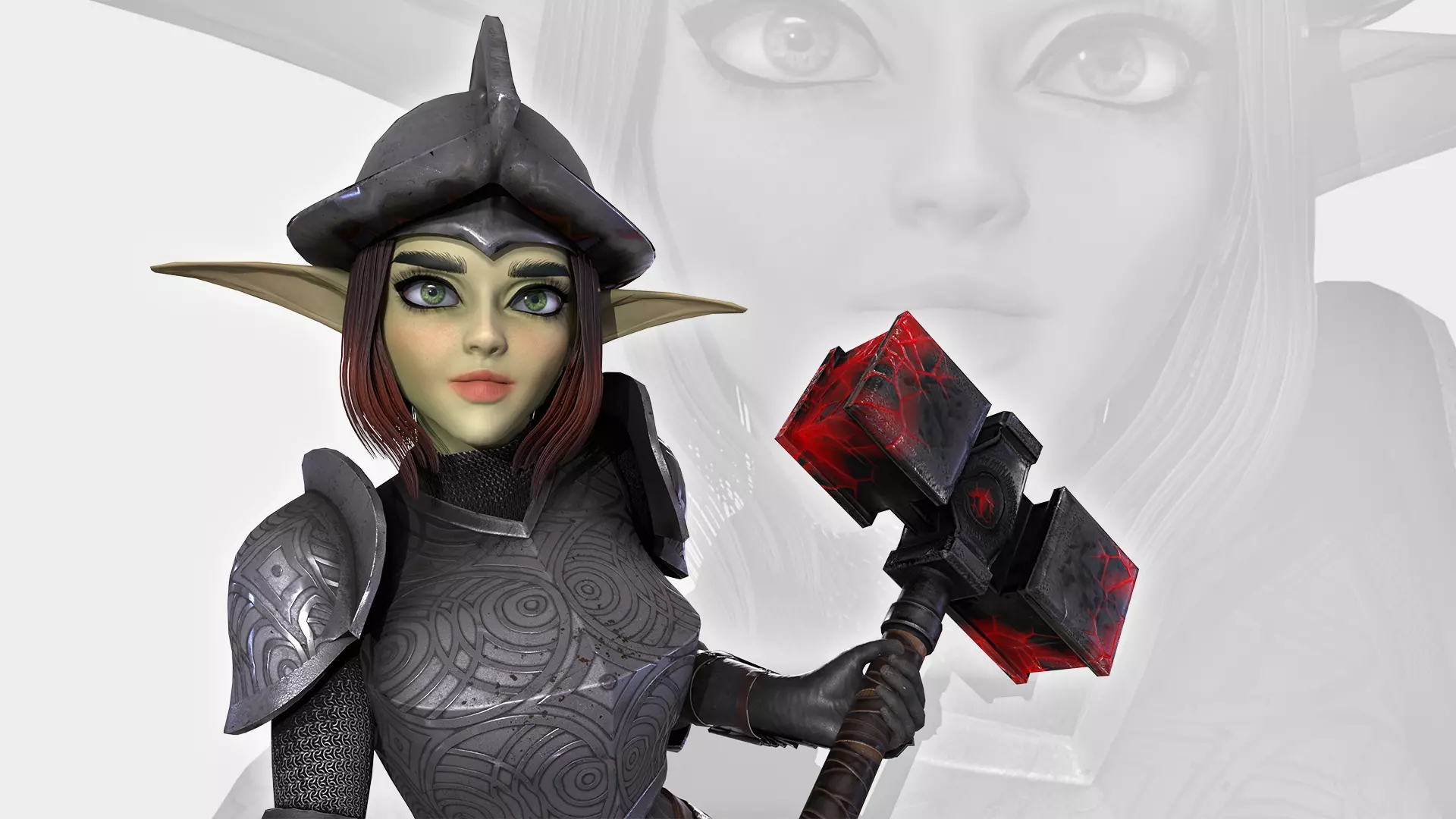 Goblin Knight Low-poly 3D model_0