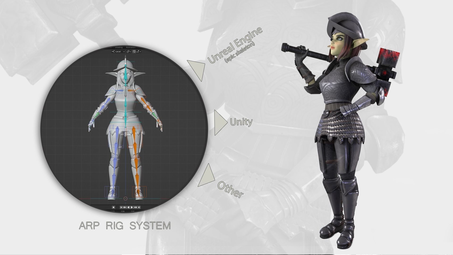 Goblin Knight Low-poly 3D model_10