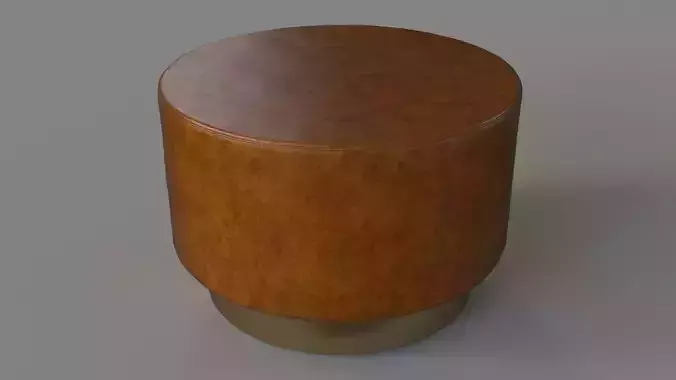 Stichted Leather Bunching Coffee Table Chestnut