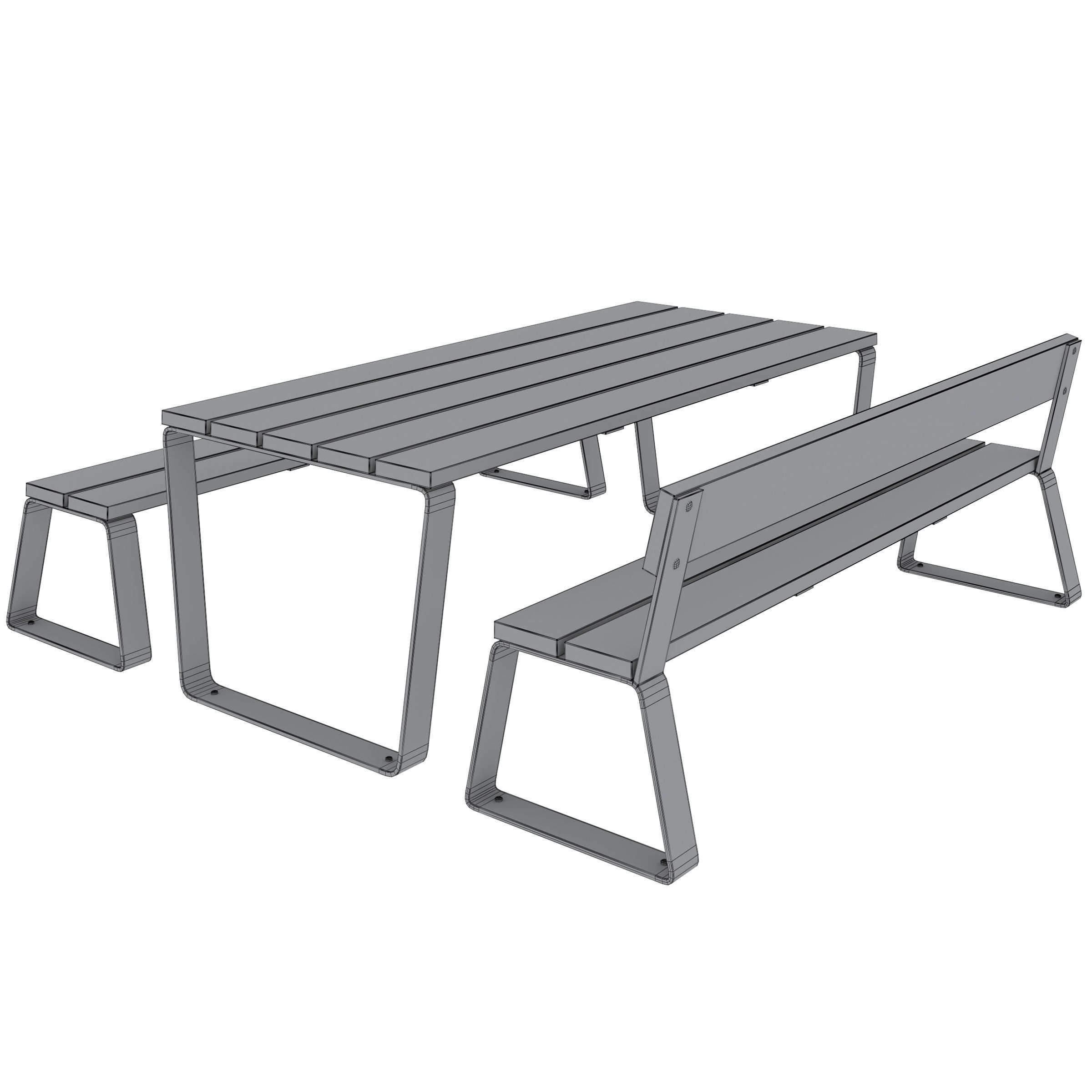 MIO Benches by Furns 3D model_5