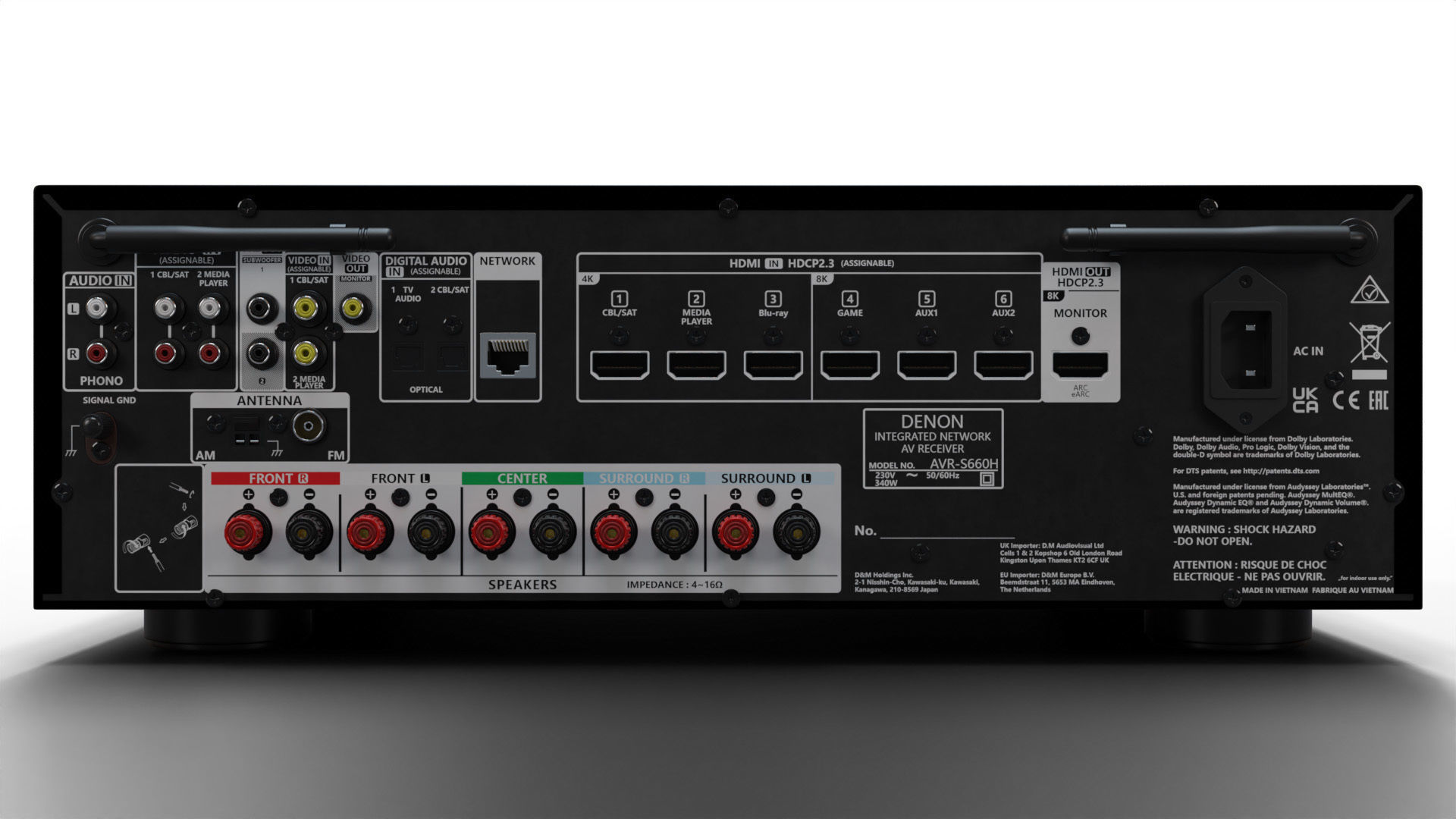 Denon AVR-S660H AV Receiver  Amplifier 3D model_5