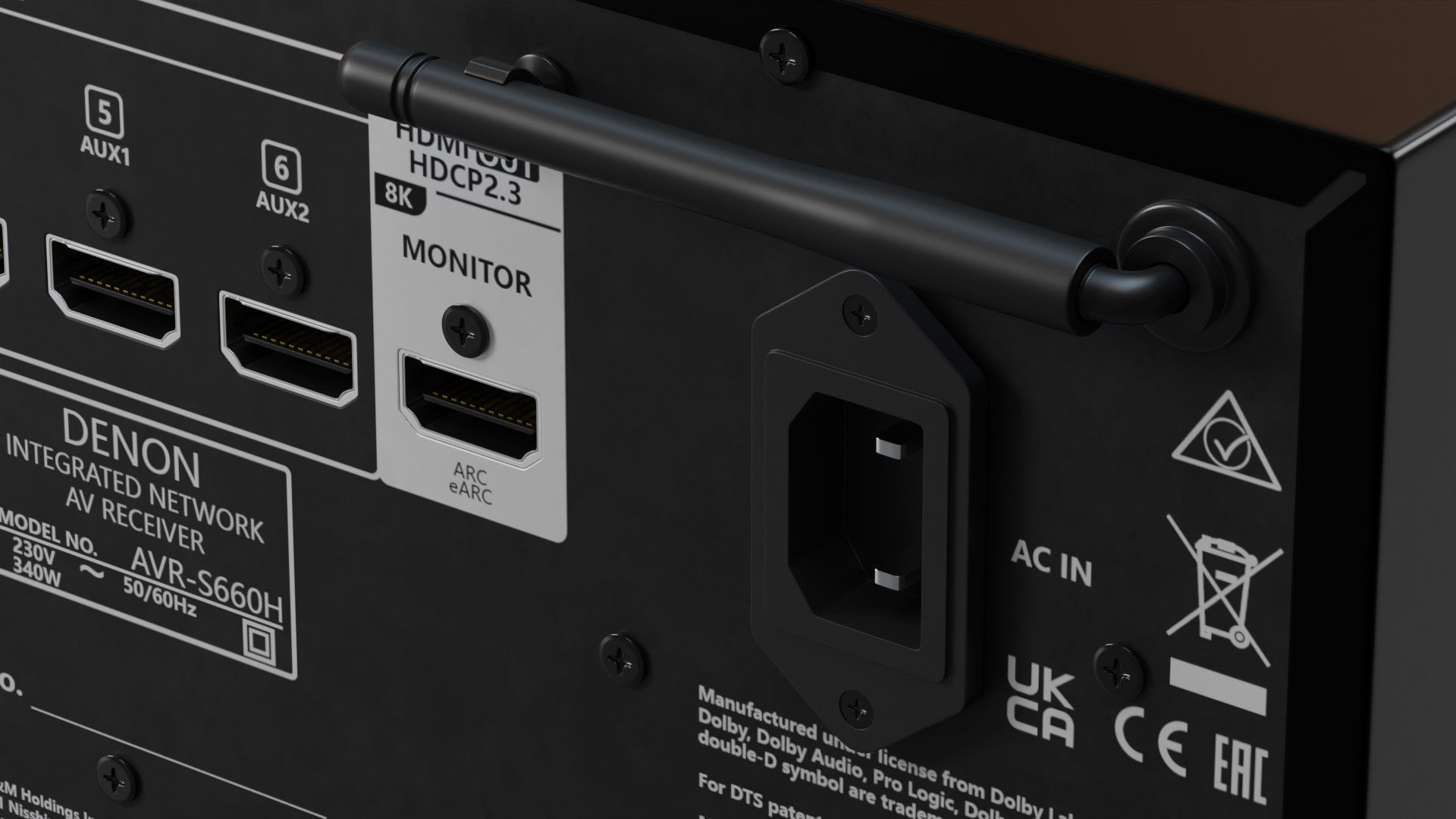 Denon AVR-S660H AV Receiver  Amplifier 3D model_8