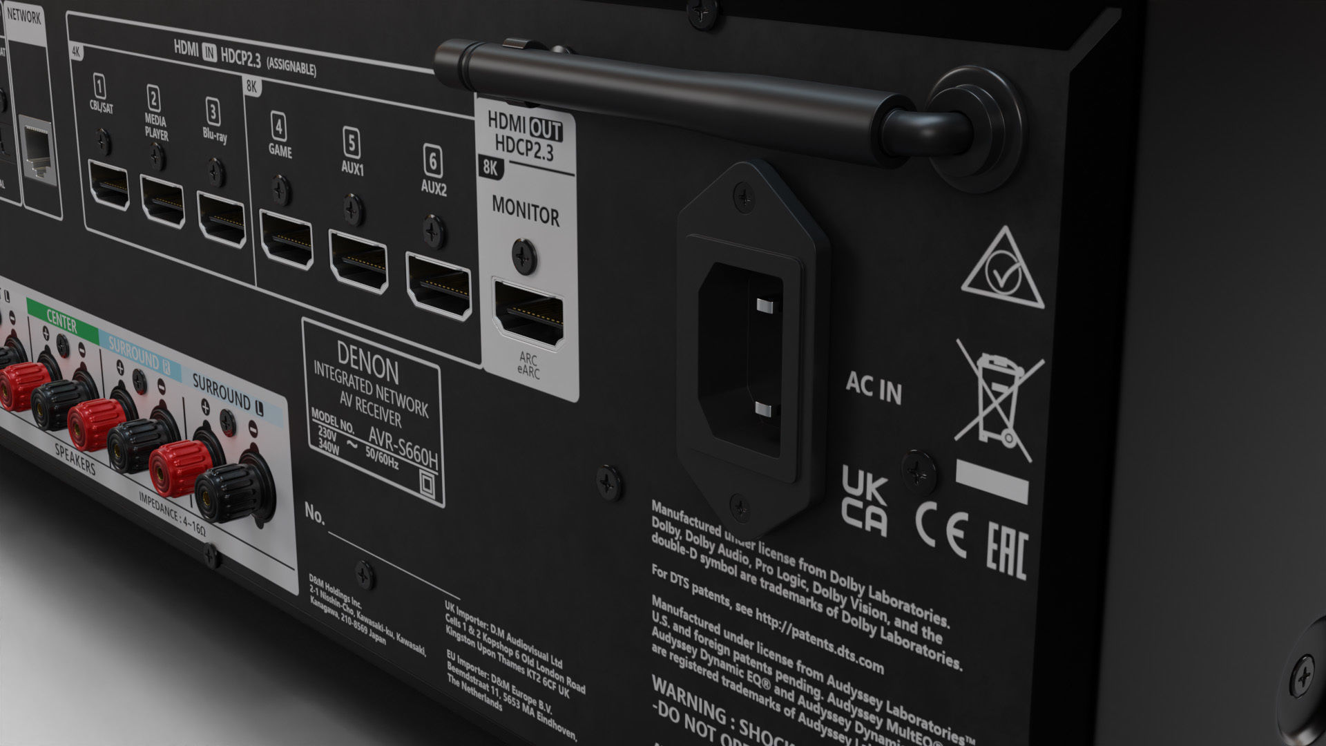 Denon AVR-S660H AV Receiver  Amplifier 3D model_7