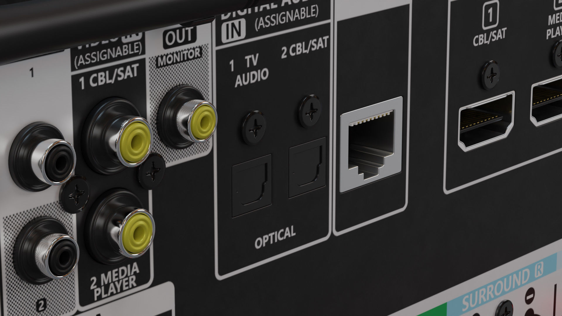 Denon AVR-S660H AV Receiver  Amplifier 3D model_12