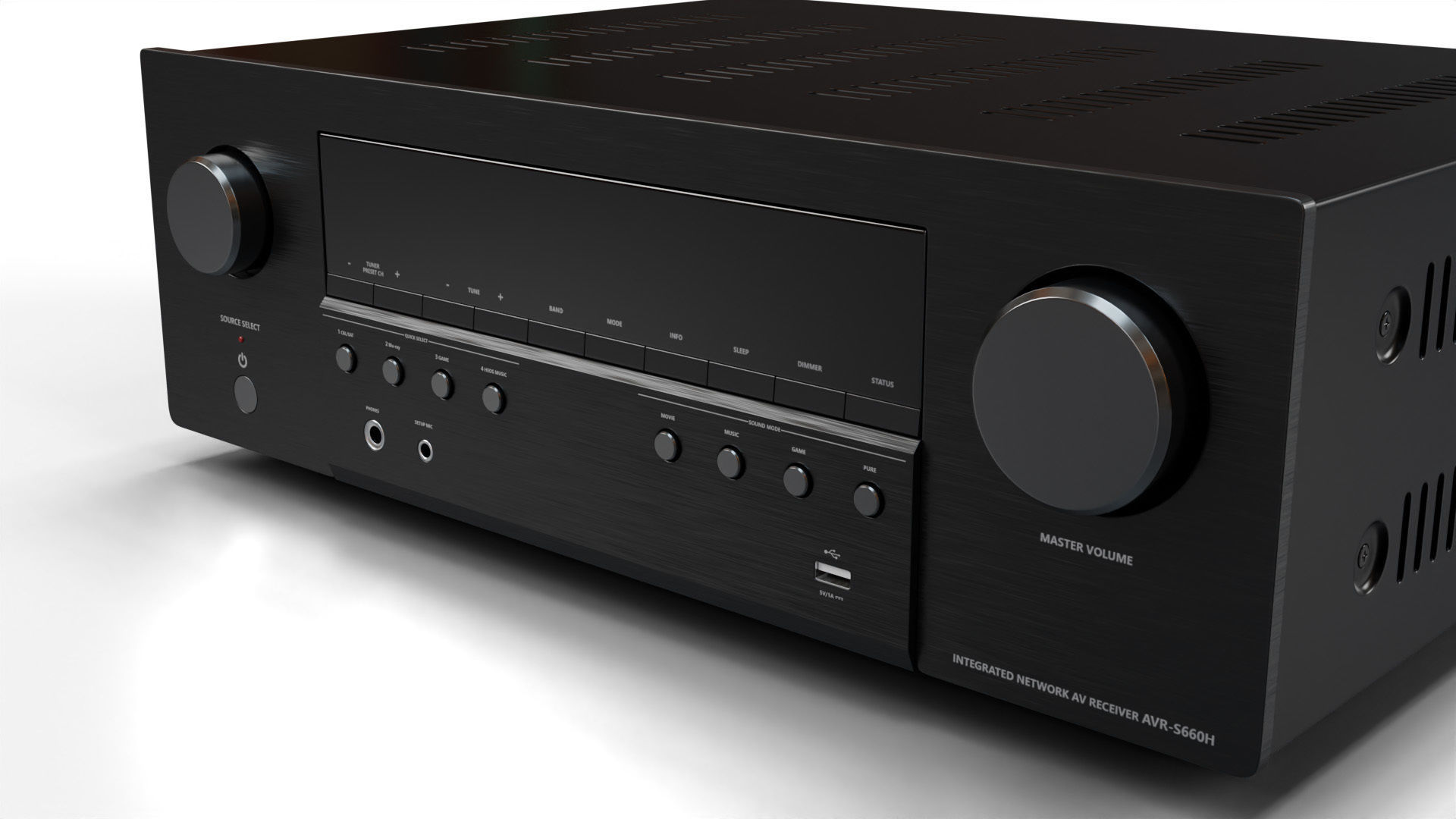 Denon AVR-S660H AV Receiver  Amplifier 3D model_2