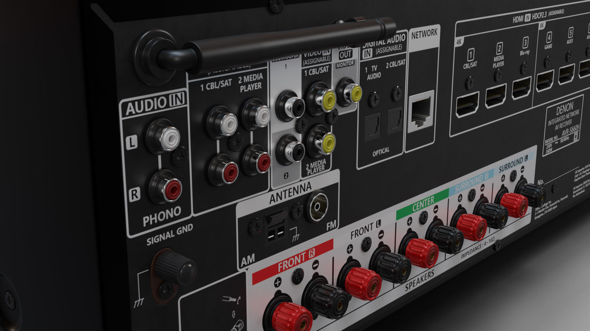 Denon AVR-S660H AV Receiver  Amplifier 3D model_6